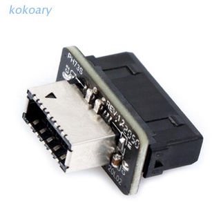 Kok เมนบอร์ดเมนบอร์ด Usb3.0 (3.1 Gen 2) 19P Header To Usb 3.1 Type-E 20P A-Key Header