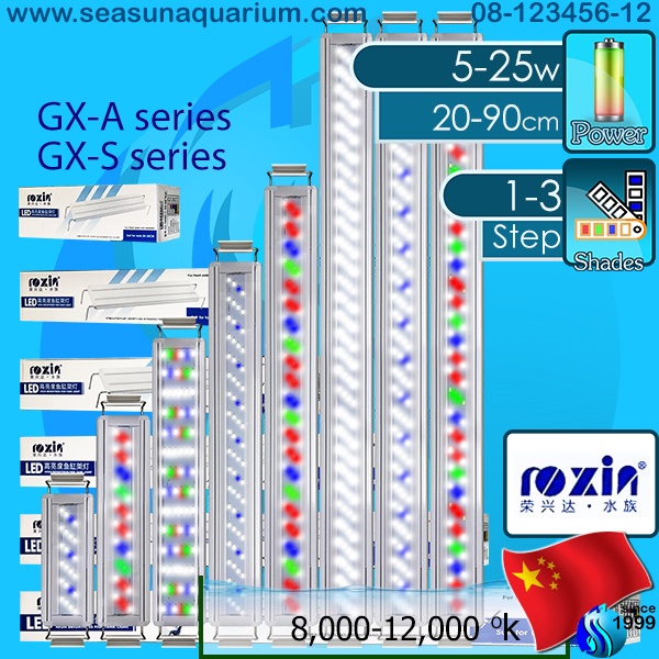 Roxin GX-A / GX-S โคมไฟตู้ปลา GX-A200 GX-A300 GX-A400 GX-A500 GX-A600 GX-A800 Aquarium LED Lamp Lighting Jeneca Shanda