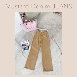 Mustard Denim Jeans 🤍🧡