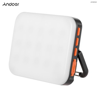 Andoer Ly - 01 Rgb โคมไฟ Led มัลติฟังก์ชั่นสําหรับใช้ถ่ายภาพในสตูดิโอ 3200 K - 6500 K Built - In Battery สีดํา