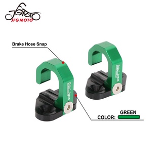 JFG MOTO Motorcycle CNC Brake Hose Line Holder Clamp Snap For KX 80 85 100 125 250 500 KLX 250 250S 250SF 250R 230R 300R 650R 650 Accessories Parts