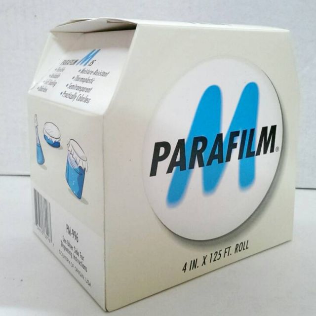 Parafilm M ของแท้ Bemis / USA, พาราฟิล์ม เอ็ม ราคาถูก (ขนาด 4 นิ้ว ยาว 125 ฟุต) (เทปสำหรับพันกิ่งต้น