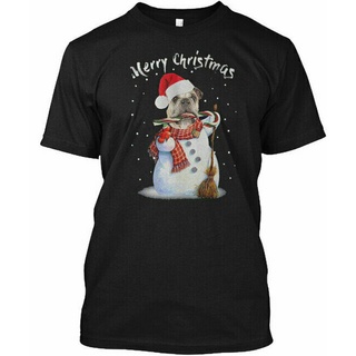 [S-5XL] ขายดี เสื้อยืดลําลอง แขนสั้น พิมพ์ลาย Bulldog Snowman Gildan Tee DFahdp52JLnndl48