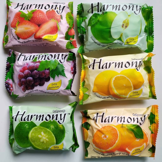 Harmony Fruity Soap  สบู่ผลไม้ 10 ก้อน/แพ็ค