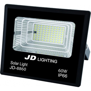 JD โคมไฟสปอร์ตไลท์โซลาร์เซลล์ 60W พร้อมรีโมท รุ่น JD8860 แสงเดย์ไลท์