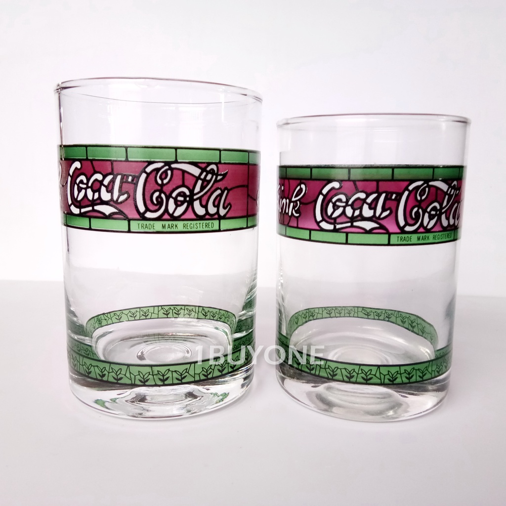แก้วน้ำ แก้วโค้ก โคคา โคล่า ลายวินเทจ ของสะสม COCA COLA COKE GLASSES Model ของแท้ โคคาโคล่าประเทศญี่ปุ่น