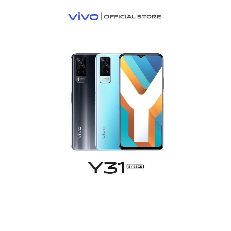 [NEW] Vivo Y31 RAM8 +ROM128GB วีโว่ โทรศัพท์มือถือ โทรศัพท์ 6.58" 20:9 FHD incell | 5000mAh Battery | Side Fingerprint