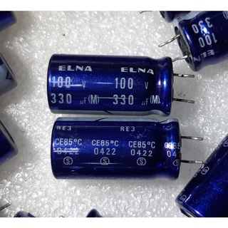 Elna RE3 330uf 100v (ตัดขา) capacitor ตัวเก็บประจุ คาปาซิเตอร์