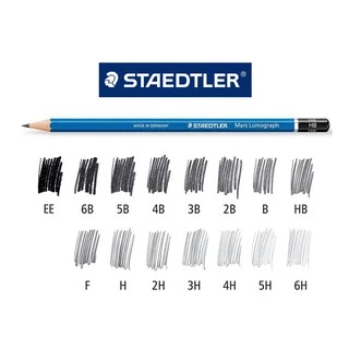 Staedtler ดินสอไม้ 2B Mars Lumograph 100 ดินสอไม้สอบ ดินสอไม้เขียนแบบ สเต็ดเล่อร์ Somjai