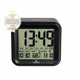 DOGENI Alarm Clocks นาฬิกาปลุกทรงสี่เหลี่ยม รุ่น TDP001BL (สีดำ) พร้อมความพิเศษระบบสัมผัส