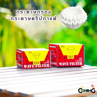 กระดาษกรองกาแฟ กระดาษดริปกาแฟ ทรงหยัก ทรงเวฟ KALITA Wave Paper Filter