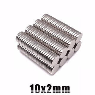 10ชิ้น แม่เหล็กแรงสูง 10x2มิล กลมแบน 10*2มิล Magnet Neodymium 10*2mm แม่เหล็กนีโอไดเมียม 10x2mm แม่เหล็กแรงดึงดูดสูง