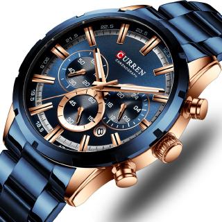 CURREN Men Watch Stainless Steel Strap Fashion Sports Waterproof Quartz Watch Watch 8355X