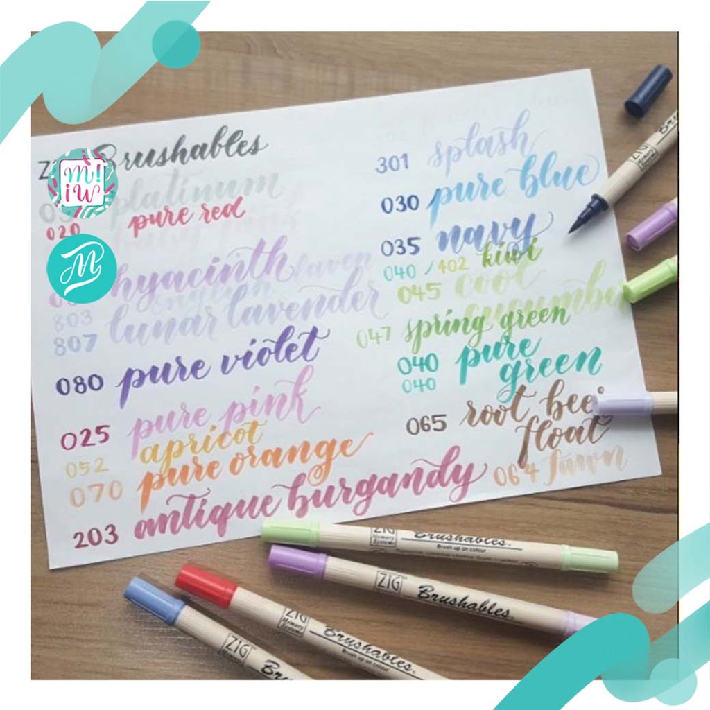 ปากกาพู่กัน Zig Kuretake Brushables brush pen กันน้ำ calligraphy เขียน