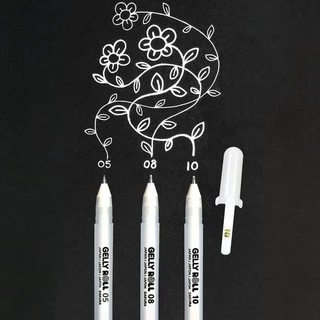 05 / 08 / 10 Sakura Gelly Roll Classic white pen ปากกาหมึกสีขาว