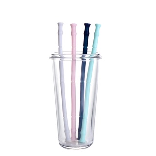 หลอดซิลิโคน พับได้ พกพาสะดวก food grade silicone ปลอดภัยผ่านมาตร FDA
