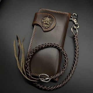 กระเป๋าหนังแท้100%พร้อมสายหนังถัก(เหรียญลิง)