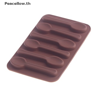 【Peacellow】 Spoon Silicone Mold Chocolate Hand Soap Mold 3D Spoon 6 cavity Baking Tool 【TH】