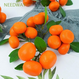 Needway ผลไม้ปลอม ส้มปลอม วัสดุโฟม เหมือนจริง สีสดใส สําหรับตกแต่งบ้าน ปาร์ตี้ 1 ชิ้น