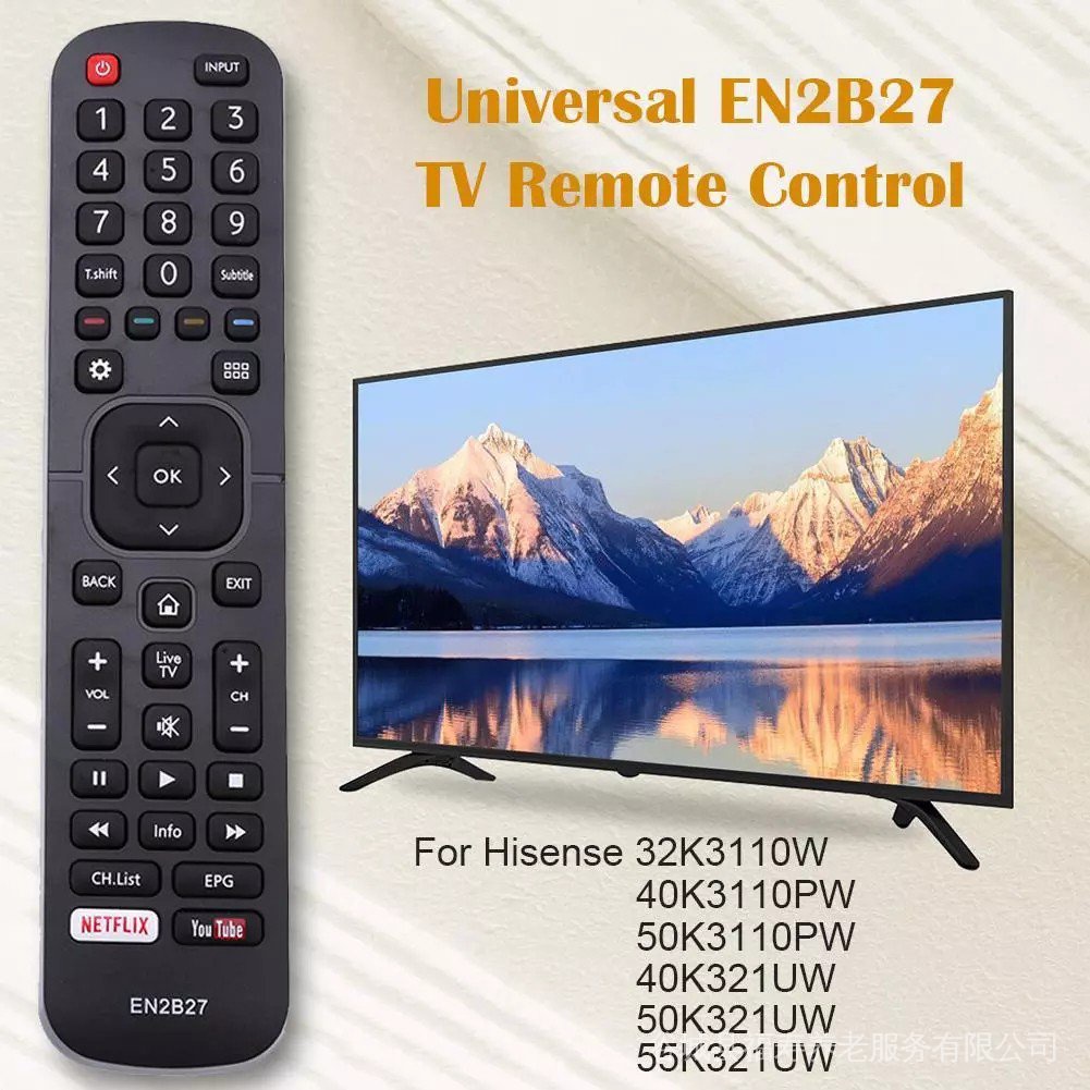 Universal Hisense EN2B27 สมาร์ททีวีรีโมทคอนโทรล 32K3110W 40K3110PW 50K3110PW 40K321UWT, 50K321UWT, 5