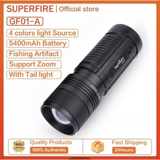 ไฟฉายส่องทุ่น ไฟส่องทุ่น SupFire gf01-A 4สี จบครบในเครื่องเดียว ใช้กันแบบยาวๆ