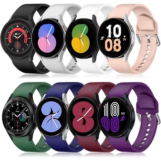 สายนาฬิกาข้อมือซิลิโคน ไม่มีช่องว่าง สําหรับ Samsung Galaxy Watch 4 5 40 มม. 44 มม. Galaxy Watch 4 Classic 42 มม. 46 มม.