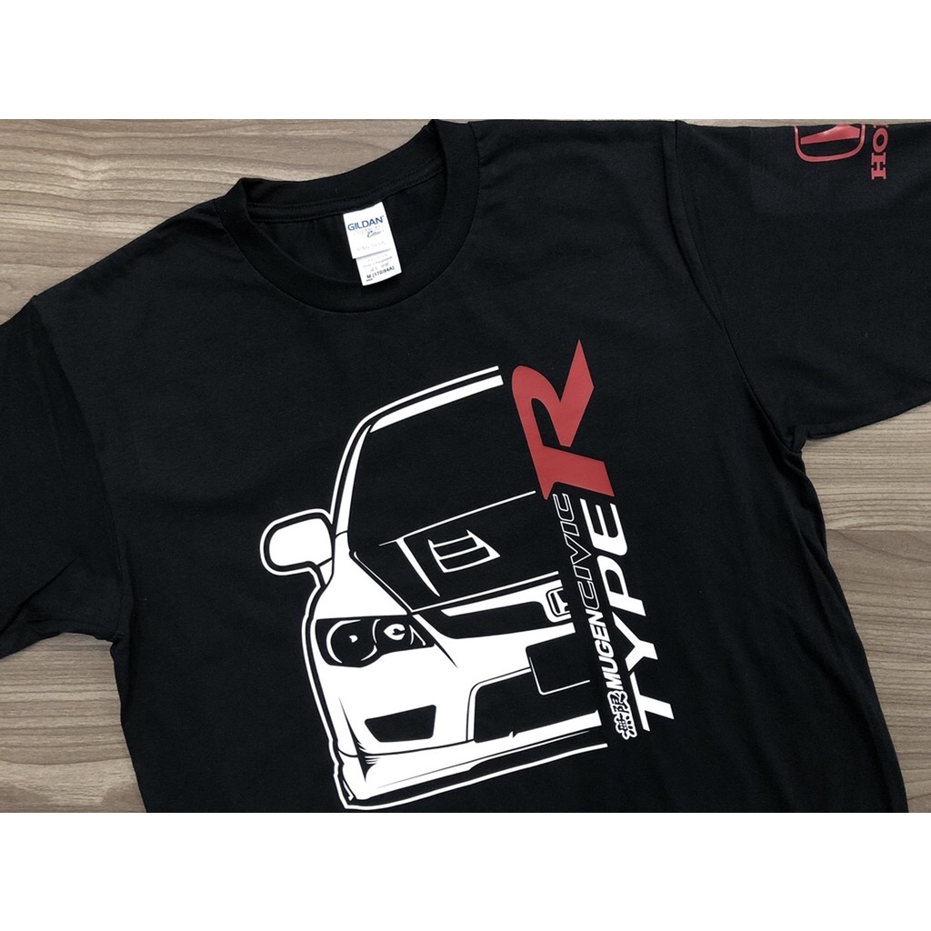 Honda Civic FD FD2R Mugen TYPE R Limited *FRONT D2 (เสื้อยืดสีดํา)