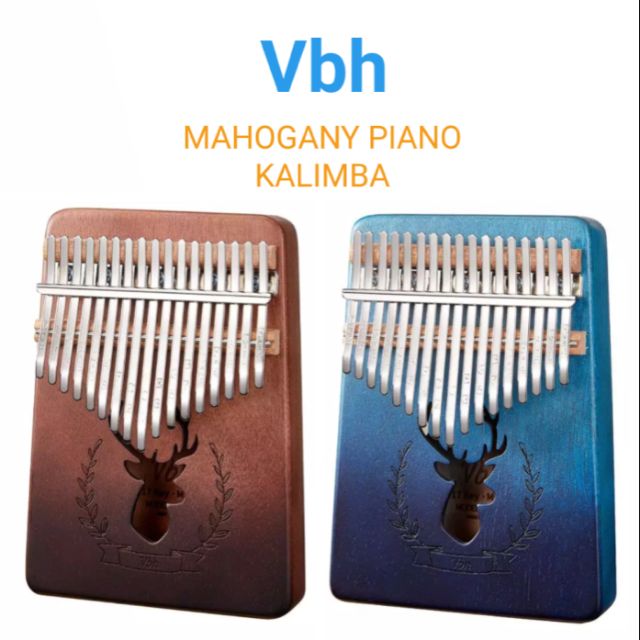 Vbh Mahokany Piano Kalimba 17 keys คาลิมบา ไม้มะฮอกกานี พร้อมอุปกรณ์