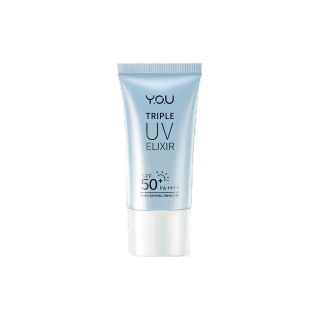 YOU Triple UV Centella Sunscreen with Niacinamide SPF50 PA++++ ครีมกันแดดยู สูตรน้ำ ใบบัวบกสำหรับผิวแพ้ง่าย ผิวขาว UVA U