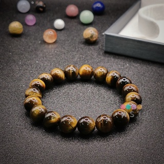 (พราว) หินไทเกอร์ อาย (Tigers Eye-หินแก้วตาเสือ) ขนาด 10 มม. หินโชคลาภ โชคดี ผ่านการปลุกเสกและพิธีบรรจุพุทธคุณแล้ว