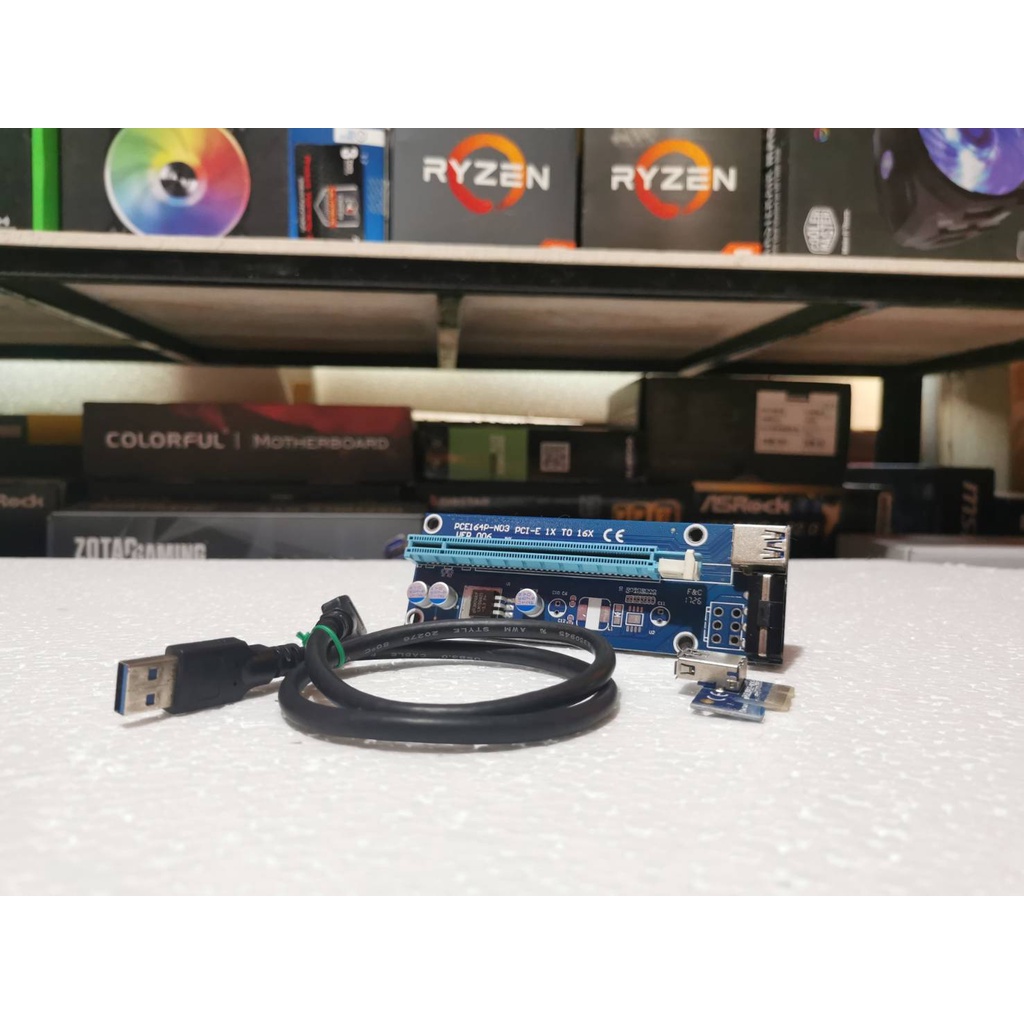 สาย Riser pci e X1 to x16 สำหรับ mining มือสอง