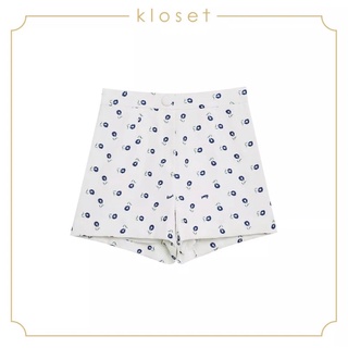 kloset embroidered shorts size L สีขาว