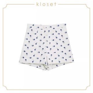 kloset embroidered shorts size L สีขาว