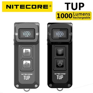 NITECORE TUP CREE XP-L HD V6 พวงกุญแจไฟฉาย แบบเสียบชาร์จ USB ความสว่างระดับ 1000 ลูเมนส์ ขนาดเล็ก น้ำหนักเบา