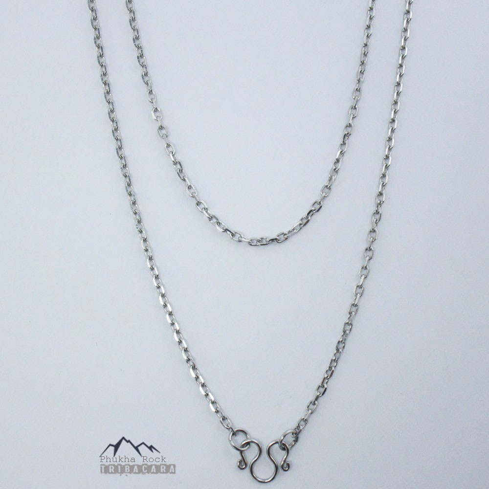 U49 ลายโซ่ ขนาด 2 มม ยาว 20-22 นิ้ว สร้อยคอ ห้อยพระ สร้อยสแตนเลสแท้ สร้อยพระ stainless necklace