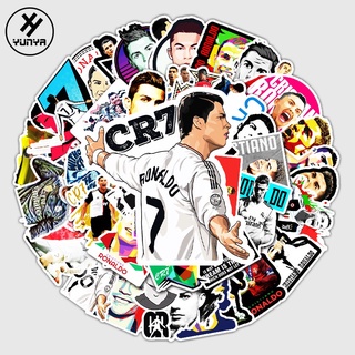 พร้อมส่ง FOOTBALL CR7 Cristiano Ronaldo sticker สติกเกอร์กันน้ำรูปแบบที่แตกต่างกัน 52ชิ้น