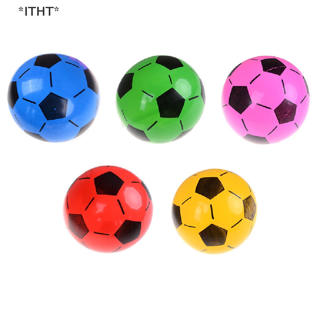 [[ITHT]] ลูกบอลฟุตบอล PVC แบบเป่าลม ของเล่นชายหาด สําหรับเด็ก 1 ชิ้น [ขายดี