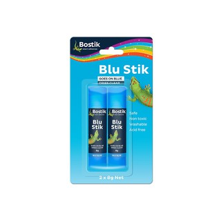 บอสติก กาวแท่งสีน้ำเงิน 8 กรัม x 2 แท่ง Bostik glue stick blue 8g x 2 sticks