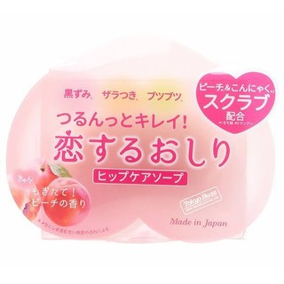 สบู่พีชญี่ปุ่น Pelican Hip Care Scrub Soap