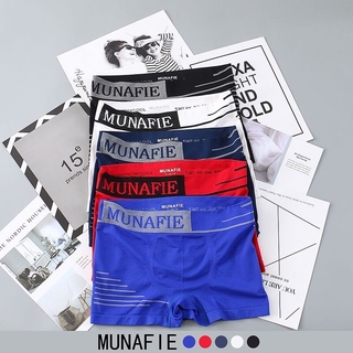 บ๊อกเซอร์ ผู้ชาย บ๊อกเซอร์ Munafie กางเกงในชายขาสั้น แท้100% ใส่สบาย สินค้าพร้อมส่ง