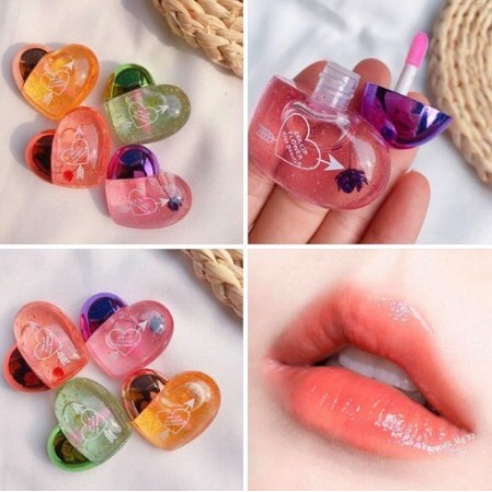 70070-03 Kiss beauty ลิปสติก หัวใจ ลิปกลอส เปลี่ยนสี ลิปกลอส บำรุงริมฝีปากให้นุ่ม อมชมพูน่า ลิปกลอส
