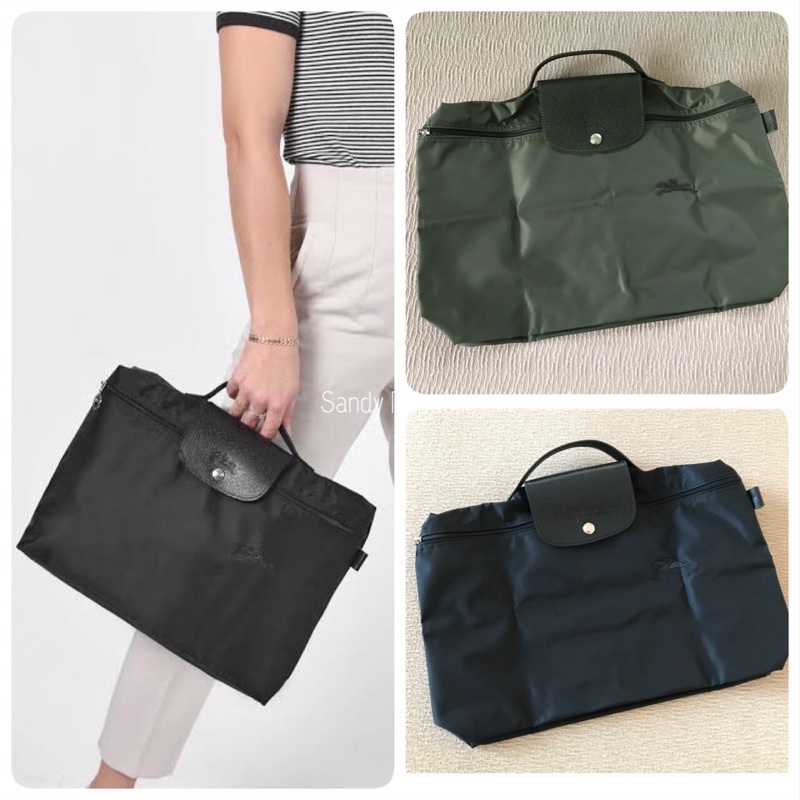 พร้อมส่ง * Longchamp Green กระเป๋า Briefcase ใส่เอกสารและโน๊ตบุ้ค