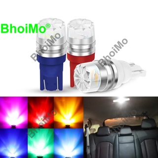 Bhoimo หลอดไฟติดป้ายทะเบียนรถยนต์ T10 Led 194 168 W5W Dc12V สีขาวสีเหลืองสีเขียวสีฟ้าสีเขียวสําหรับรถยนต์