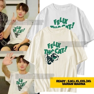 เสื้อยืด พิมพ์ลาย KPop TAEHYUN FELIX THE CAT สไตล์เกาหลี