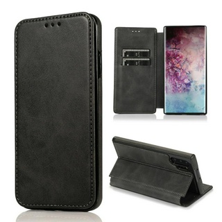 เคส Samsung Galaxy Note10+ Note9 Note8 Magnetic PU Leather Soft Case With Card Stand Holder เคสหนัง Note10 Phone Cover เคสโทรศัพท์