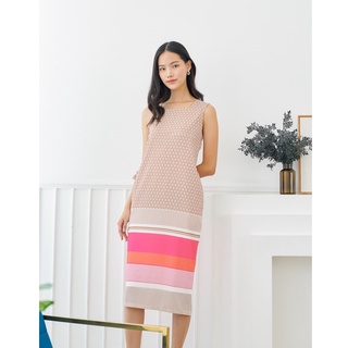 Pure Moms &amp; Kids เดรสให้นม Megan Midi Dress: Bohemien Pink