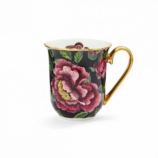 Spode Creatures of Curiosity Black Floral Mug แก้วมัค 355 ml.