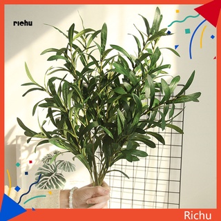 Richu* ใบมะกอกปลอมสีเขียวขนาด 94 ซมสําหรับตกแต่งโต๊ะ