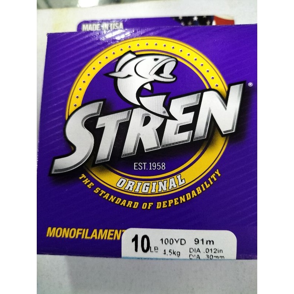 สายเอ็นตกปลา สายโมโนฟิลาเม้น Stren สีส้ม สีขาว - รูปที่ 6