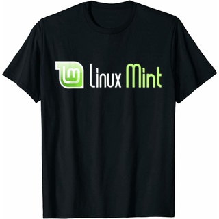 เสื้อยืดโอเวอร์ไซส์เสื้อยืด พิมพ์ลายกราฟฟิค Linux Mint Lover Tagline With Logo Open Source Os สําหรับผู้ชายS-3XL